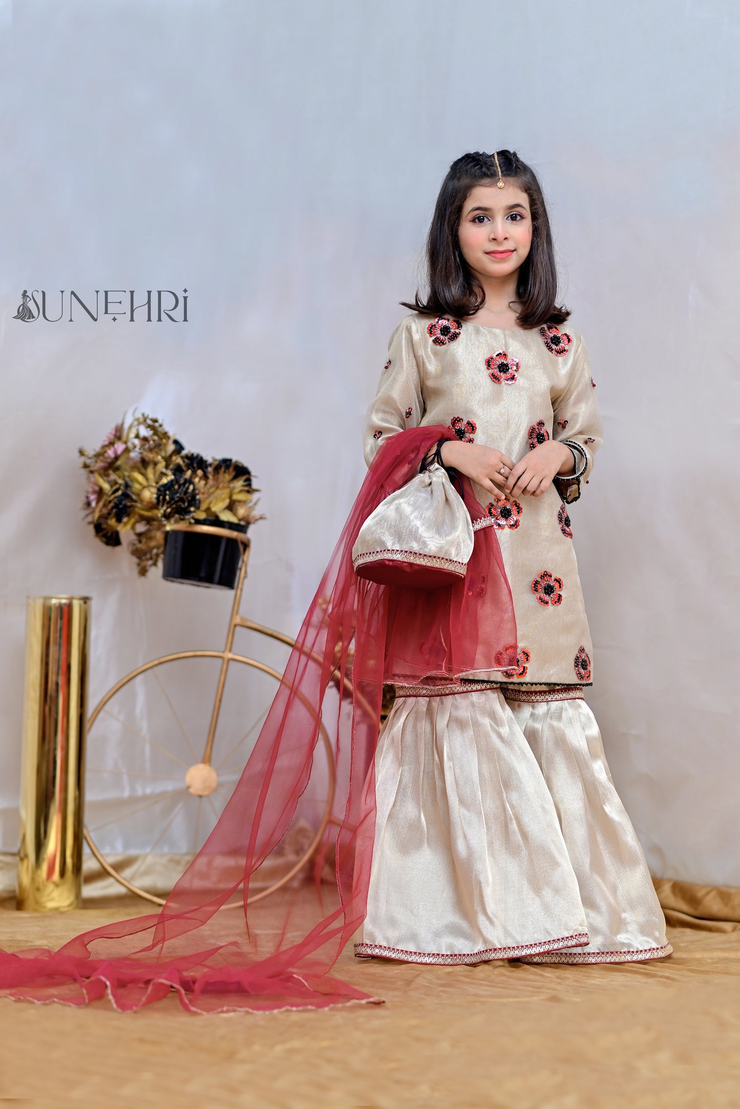 Pearl | Handmade Gharara Suit | Girls Wedding Dress