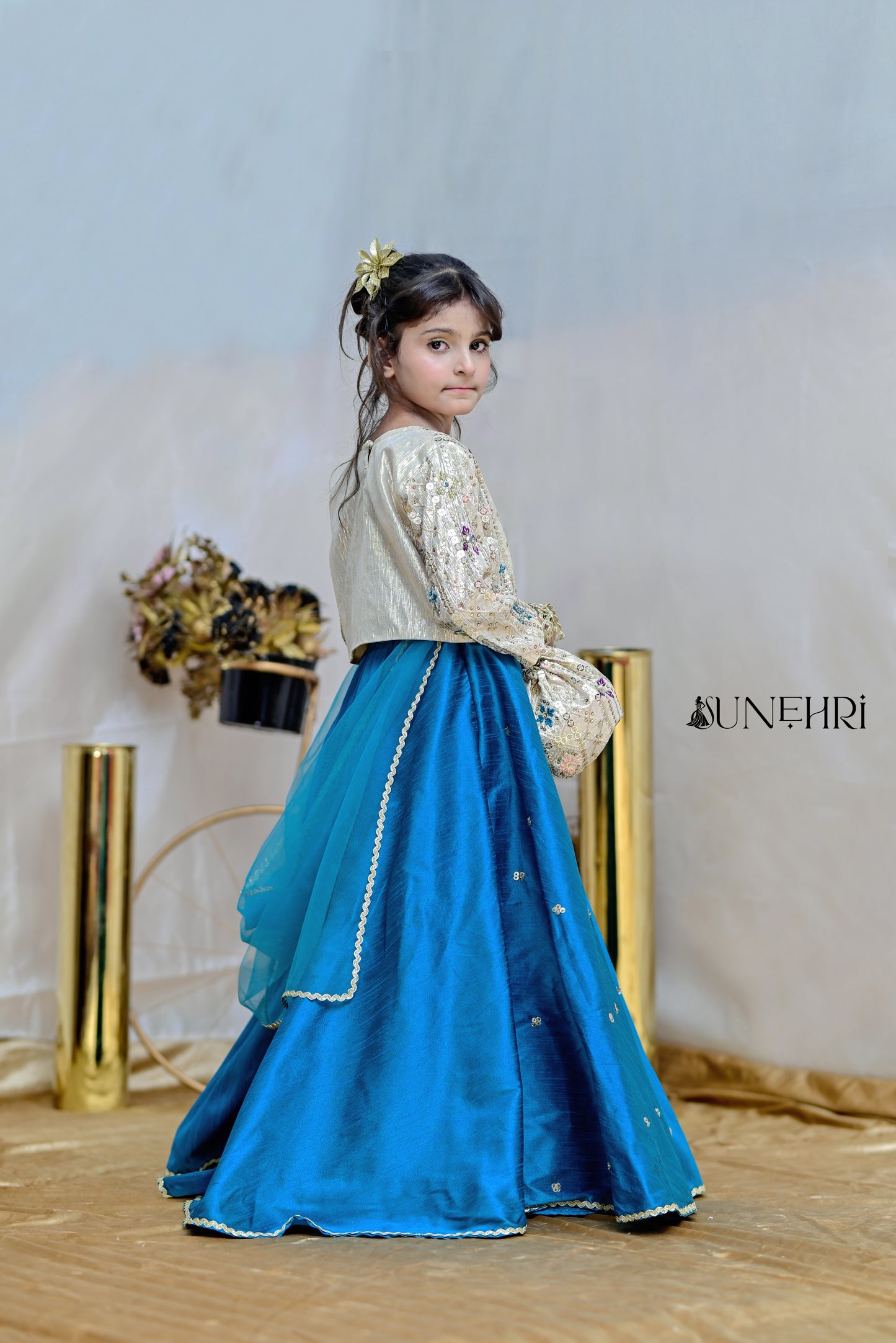 Pretty | Raw Silk Lehenga Cholli | Girls Wedding Dresses