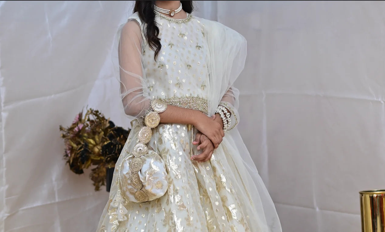 Grace | Organza Lorex Handmade Lehenga Cholli | Wedding Dress