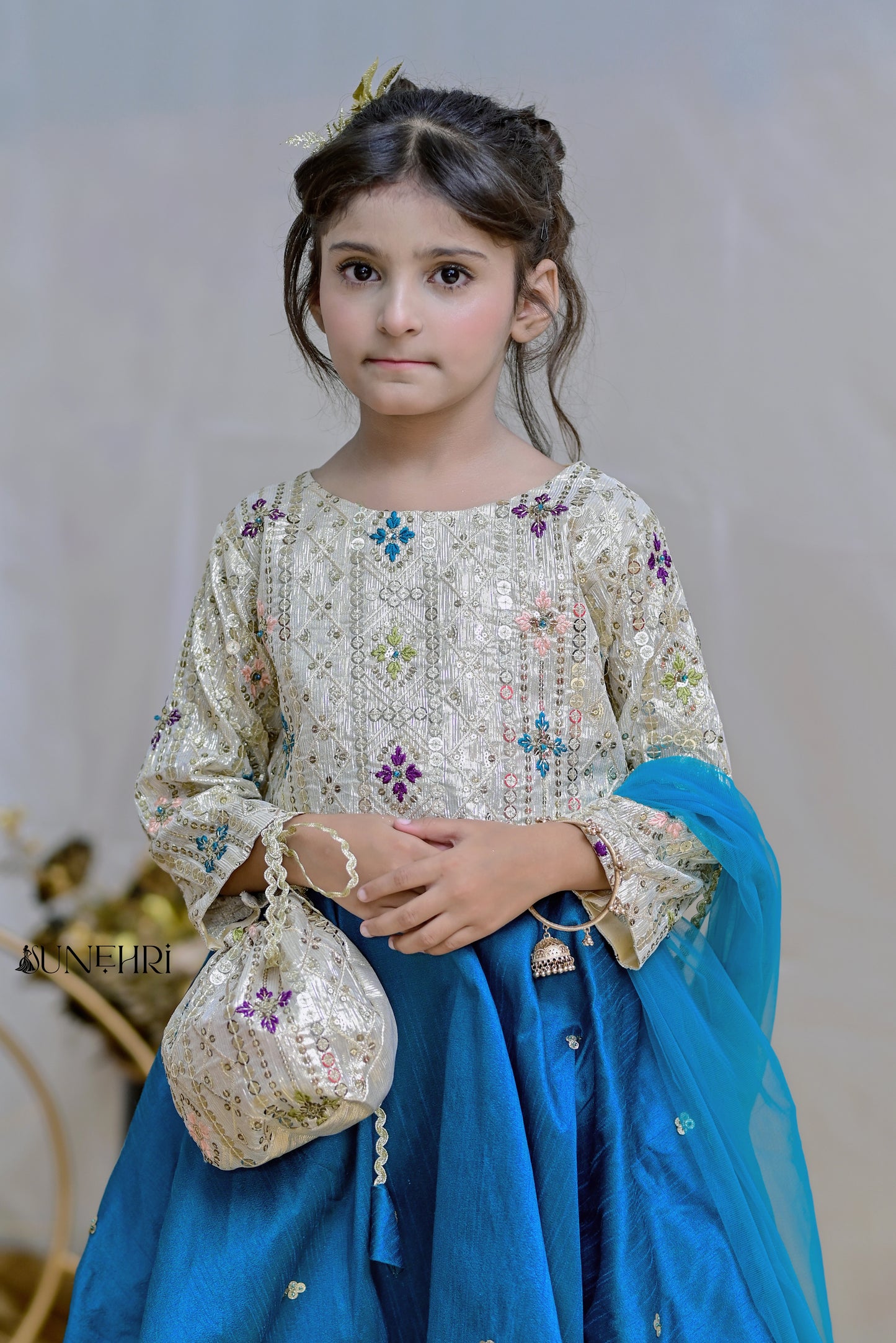 Pretty | Raw Silk Lehenga Cholli | Girls Wedding Dresses