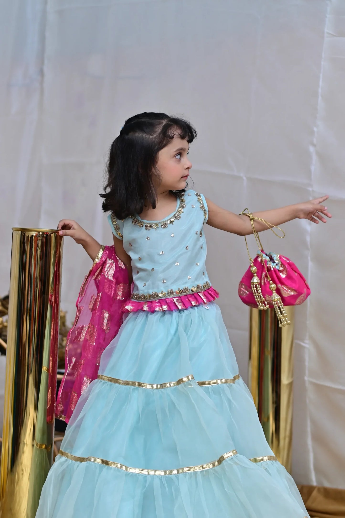 Icy | Organza hand work lehenga | Girls Party Dress | Lehenga Choli