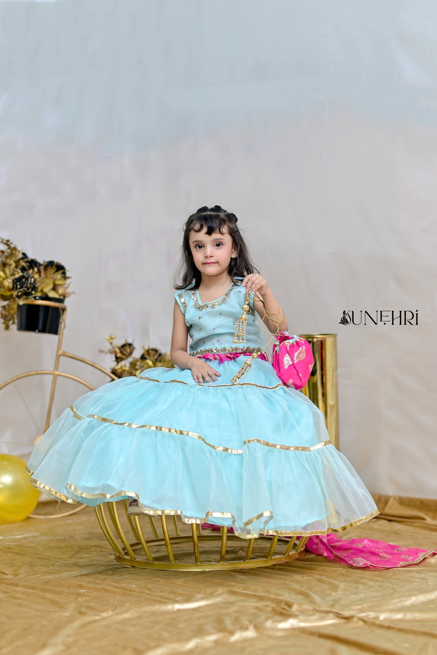 Icy | Organza hand work lehenga | Girls Party Dress | Lehenga Choli