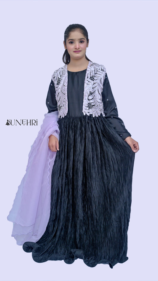 Mehar | Black maxi Frock | Party Wear
