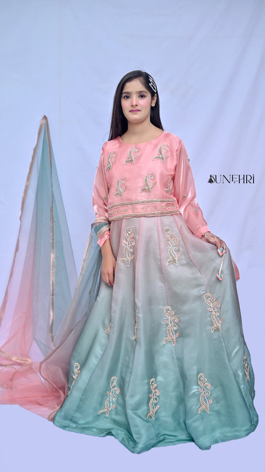Sunehri | Girls Party Wear | Lehanga Cholli